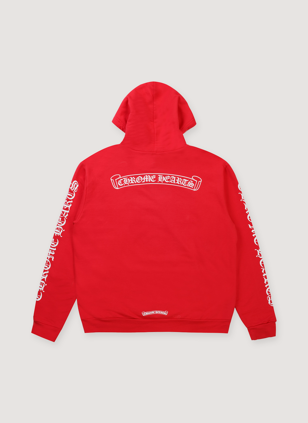 Chrome Hearts Hoodie Scroll Logo Red
