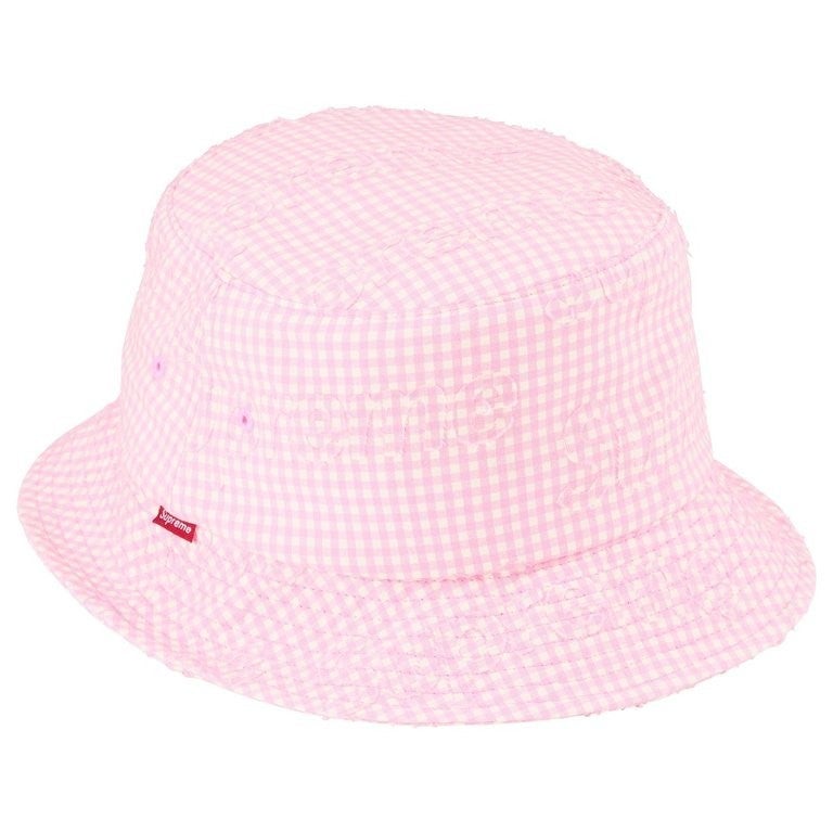 Supreme Hat Monogram Gingham Crusher Pink