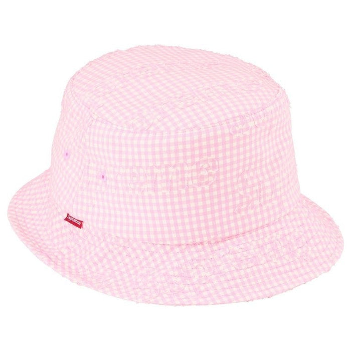 Supreme Hat Monogram Gingham Crusher Pink