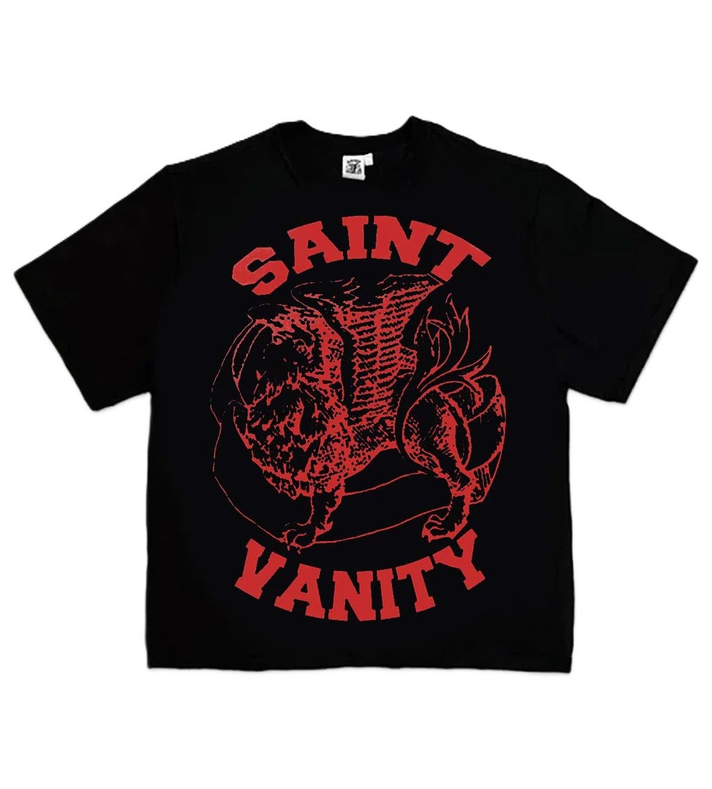 Saint Vanity Tee Griffin Black Red