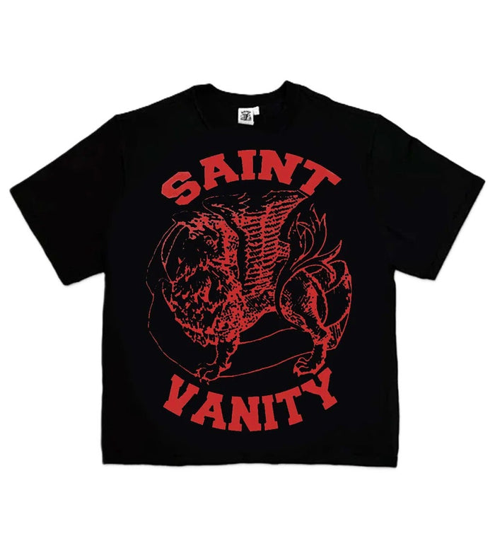 Saint Vanity Tee Griffin Black Red
