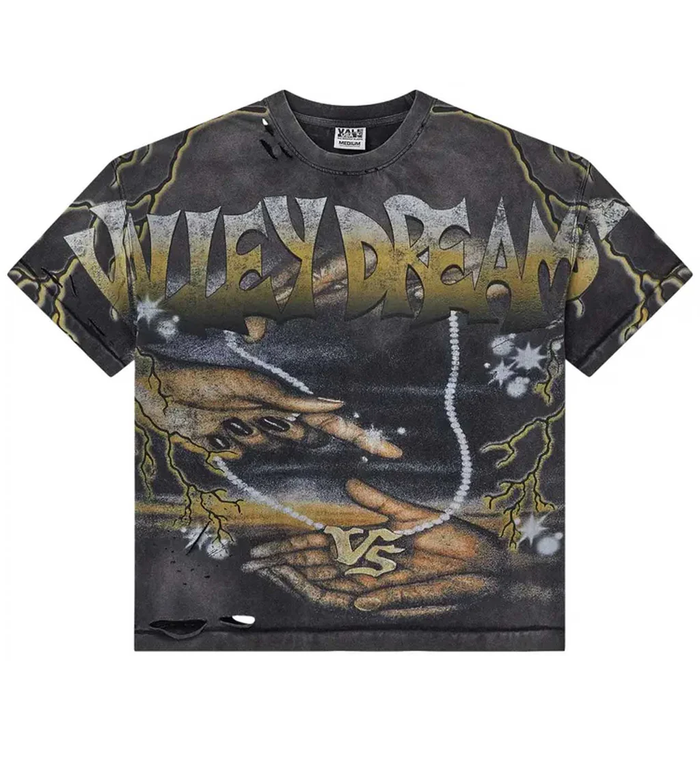 Vale Forever Tee Black Yellow Hands Of God