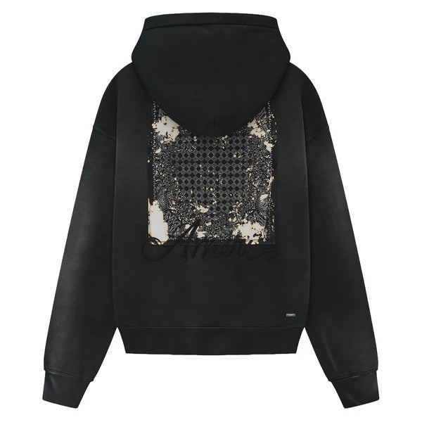 Amiri Hoodie Bleach Bandana Black