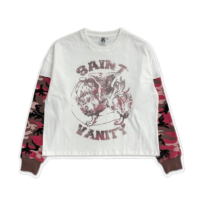 Saint Vanity White PINK CAMO THERMAL Longsleeve