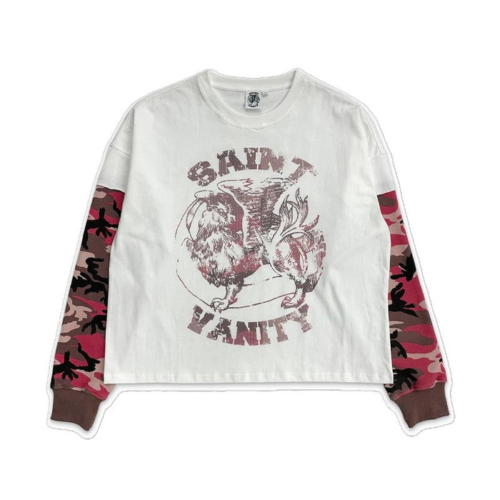 Saint Vanity White PINK CAMO THERMAL Longsleeve