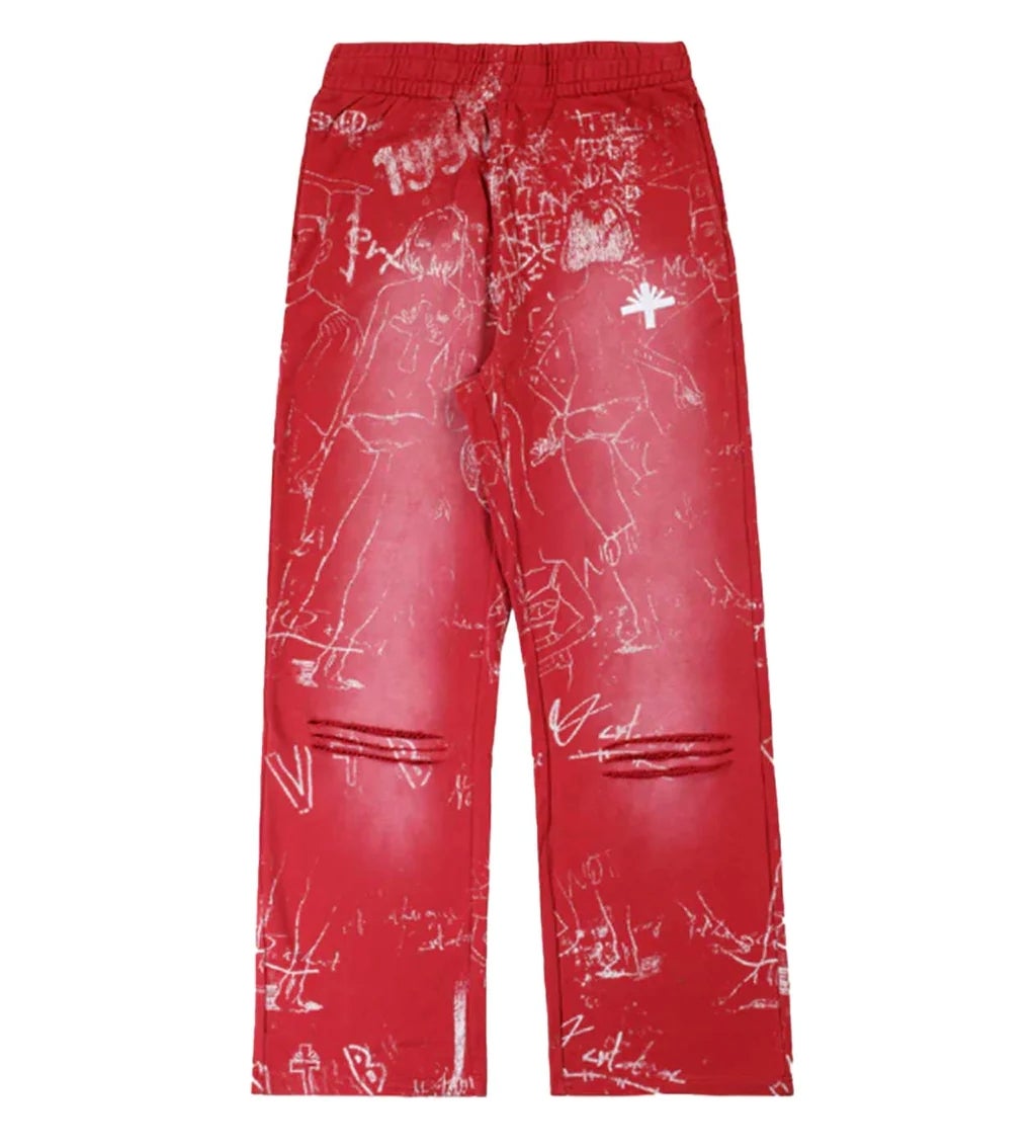 Vertabrae Sweatpants Red Silo Sketch
