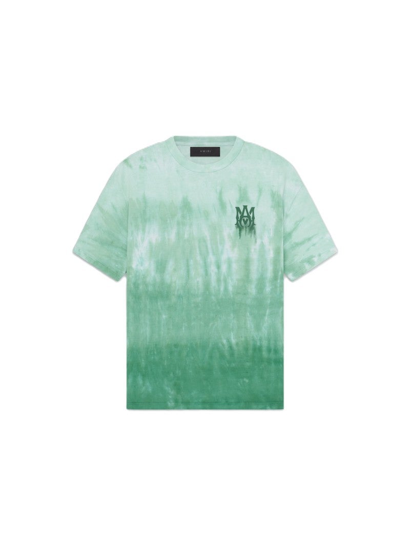 Amiri Tee MA Logo Dip Dye Green