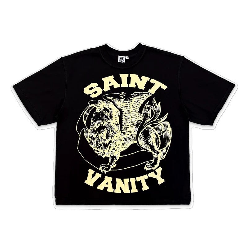Saint Vanity Tee Griffin Black Cream