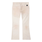 FLEX SHOP Gallery Dept. La Chino Flares in antique white Japanese cotton twill with a flared hem and back logo patch.