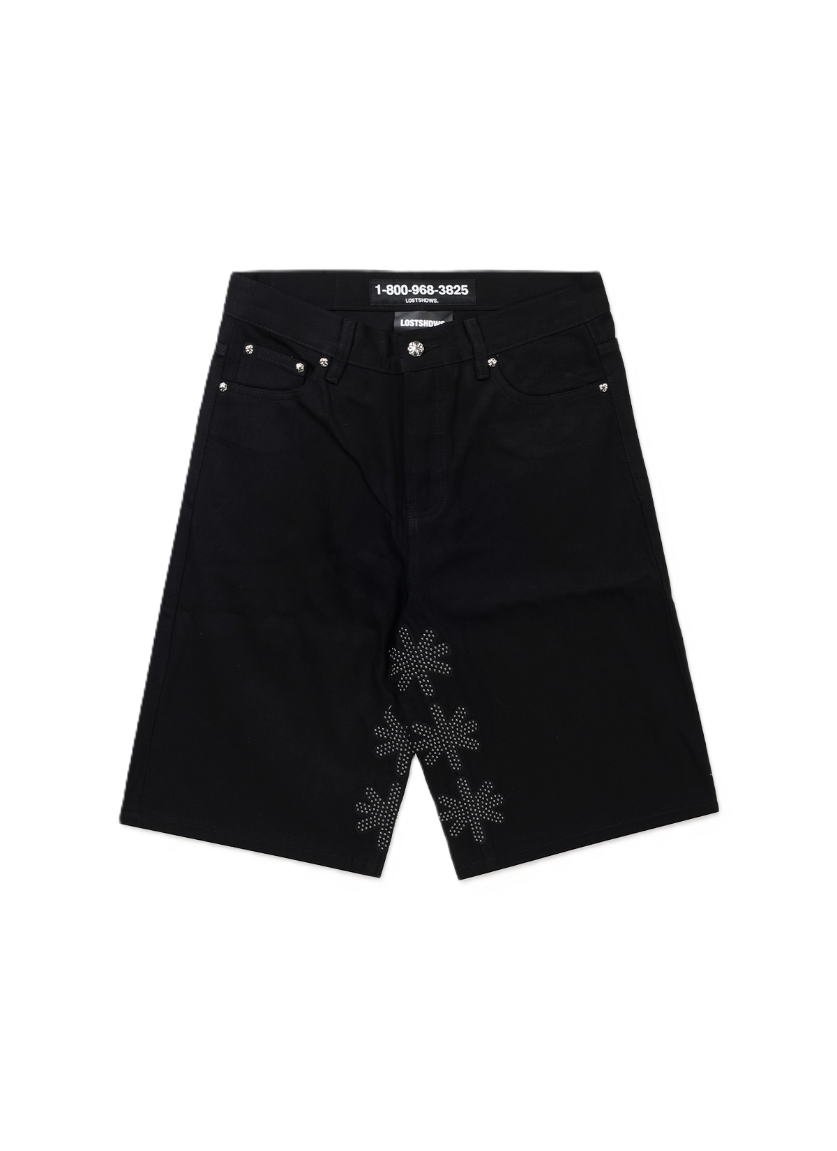 Lost Shdws Denim Short Studded Black