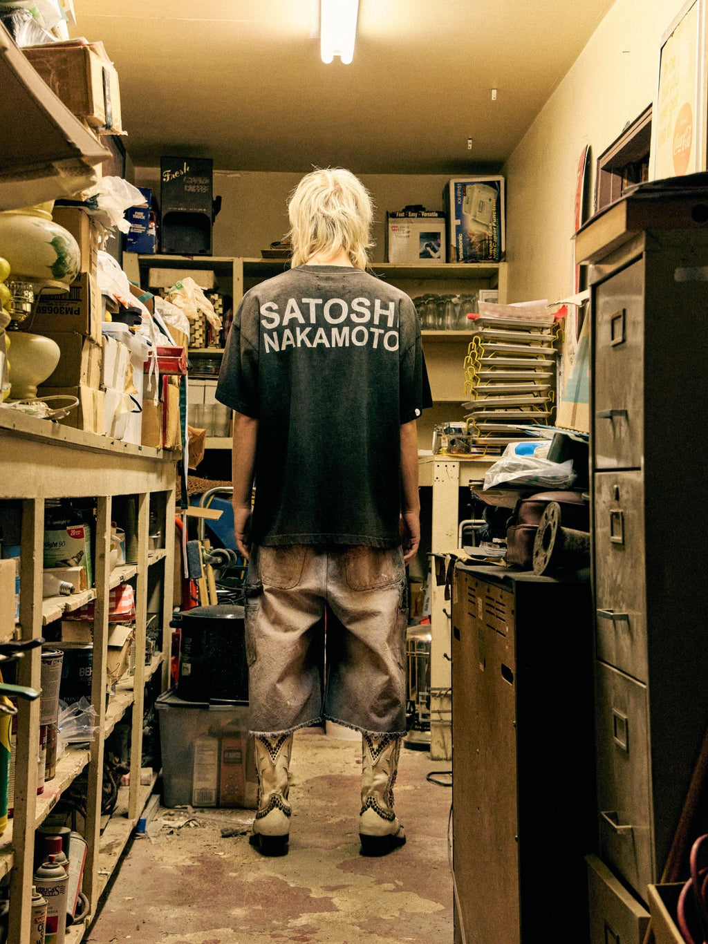 Satoshi Nakamoto Tee Cup Half Full Black