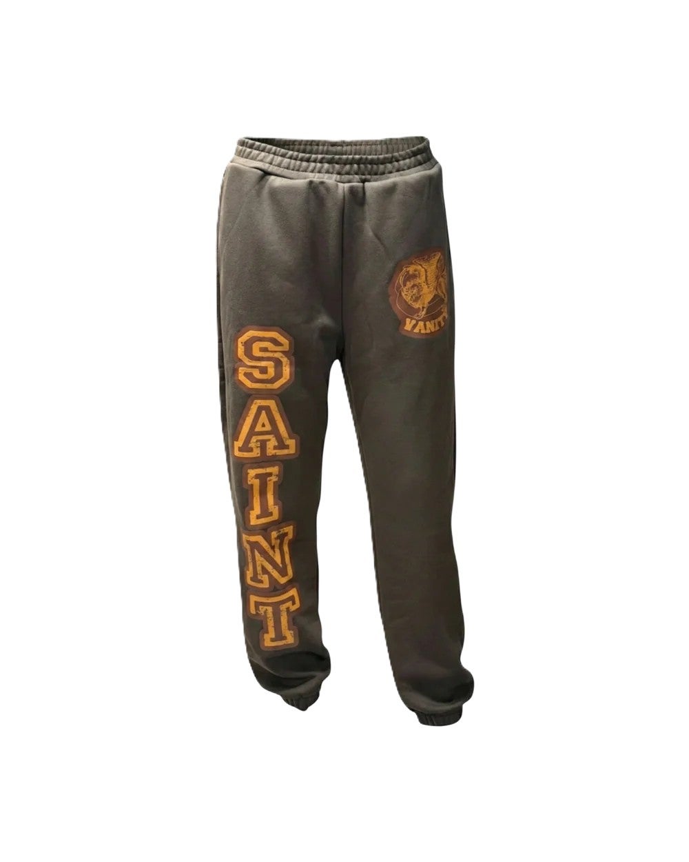 Saint Vanity Logo Sweatpants Grey Burgundy