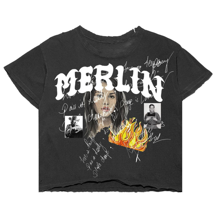Merlin Father Tee Black Lady Flame
