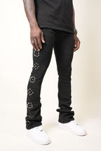Paper Money Jeans Black Rhinestone Cowboy