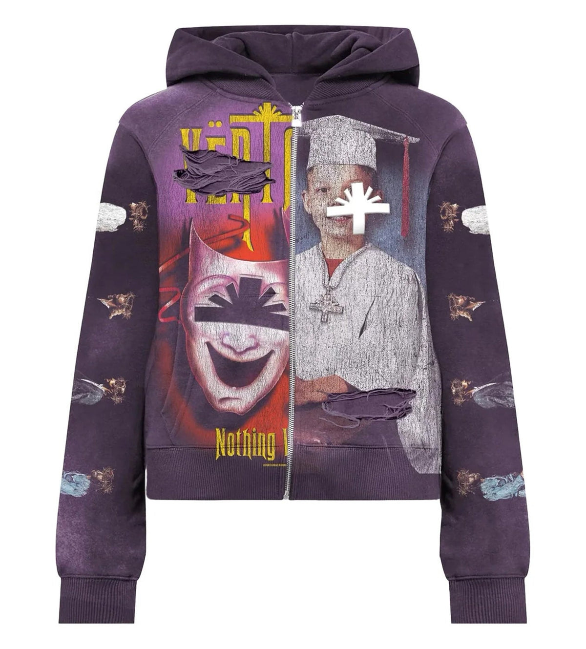 Vertabrae Hoodie Purple Muse Zip Up