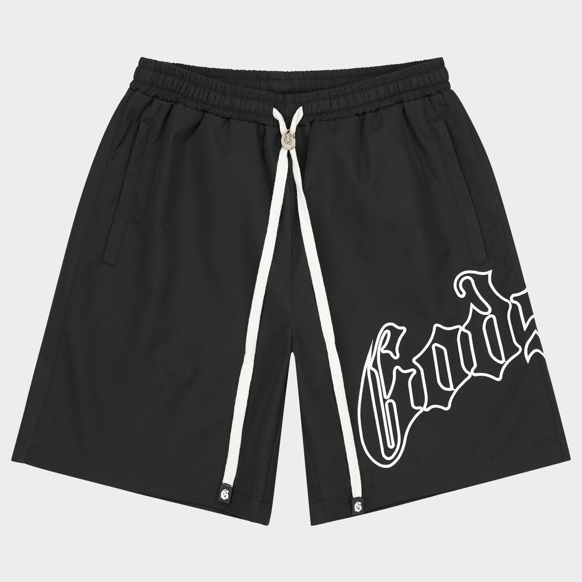 Godspeed OG Logo Nylon Shorts Black White