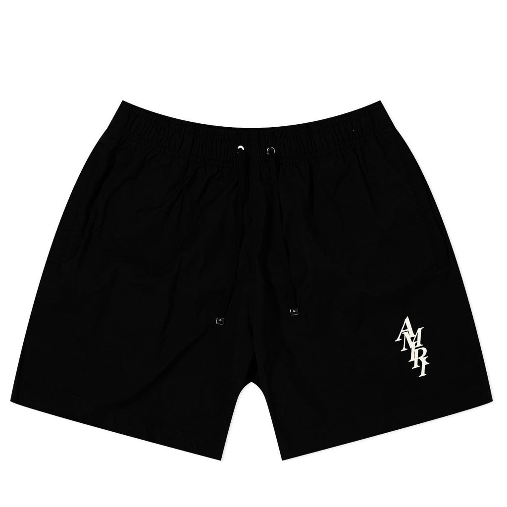 Amiri Shorts Black Stack Logo