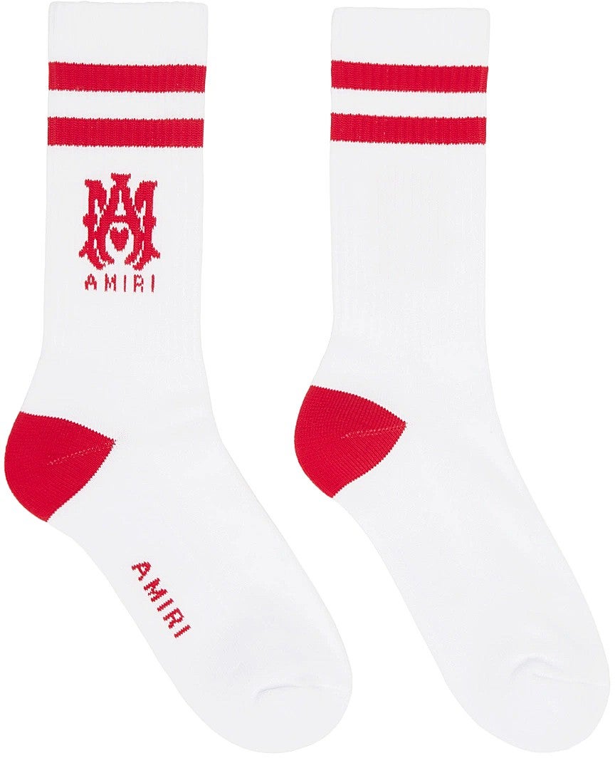 Amiri Socks White Red M.A.