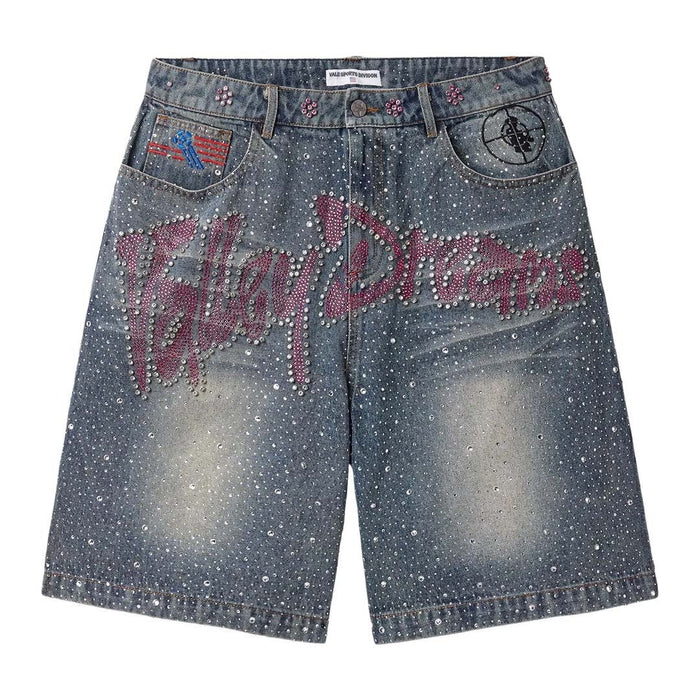 Vale Forever Shorts Iced Out Dreams Mid Blue Pink
