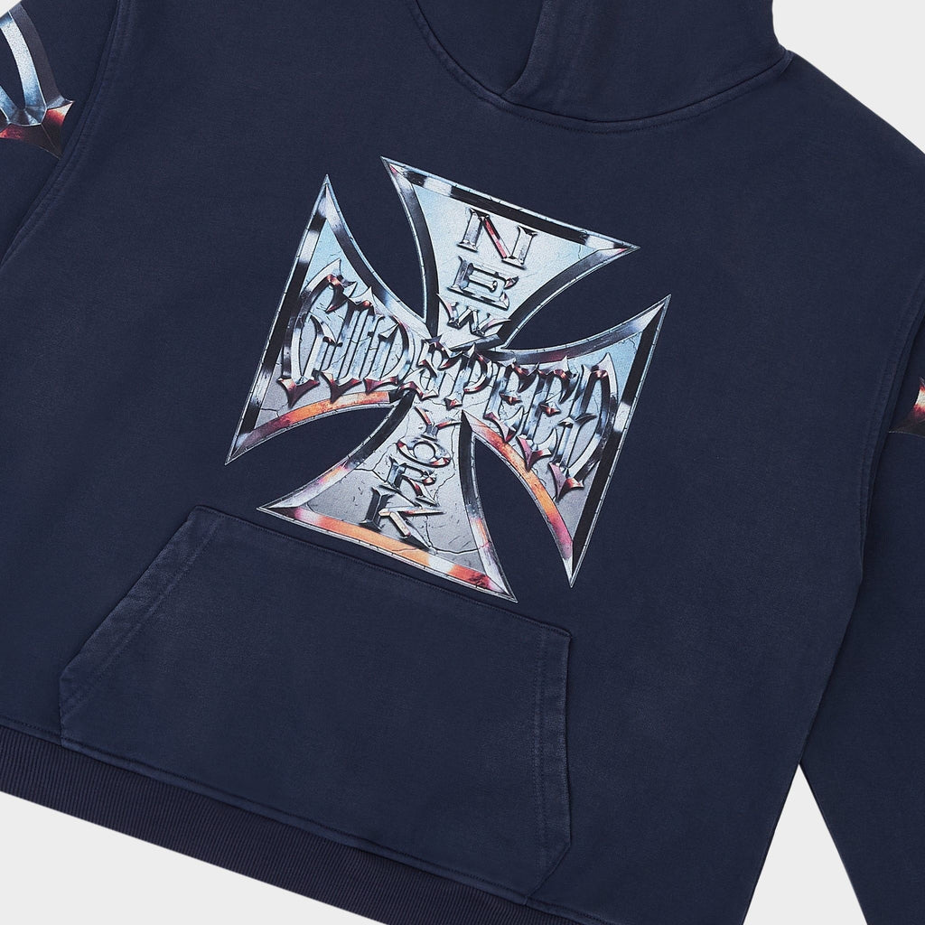 Godspeed Chrome MOTTO Hoodie Navy Wash