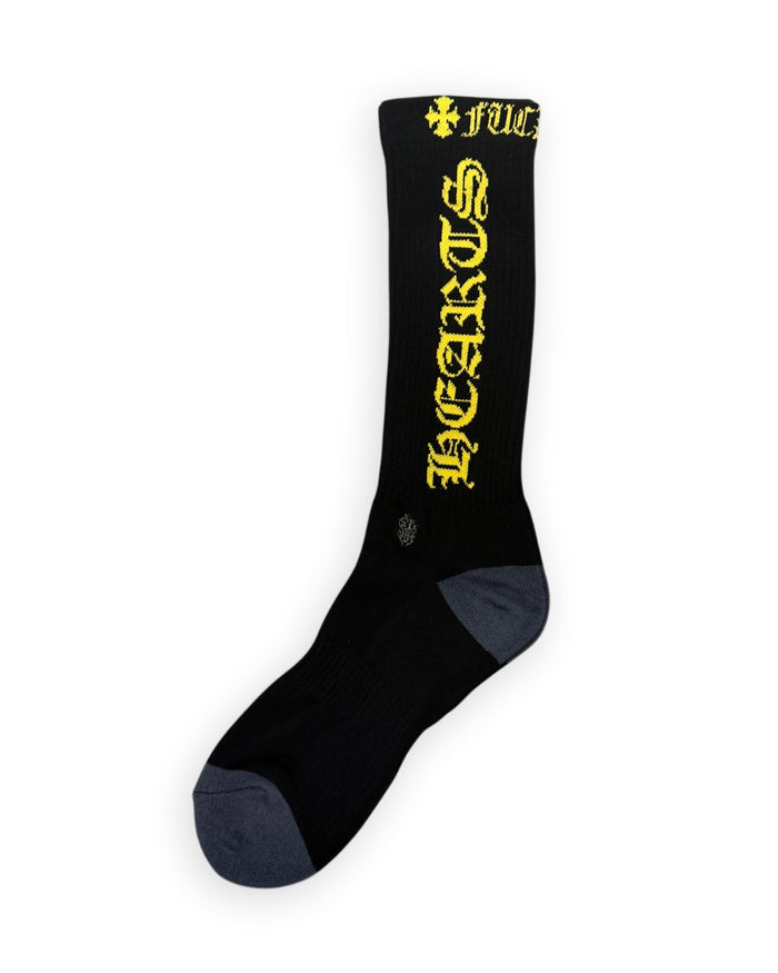 Chrome Hearts Socks CH Logo Black Yellow