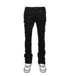 VICIOUS JEANS BLACK ALL AROUND RHINESTONE FLARE VC510