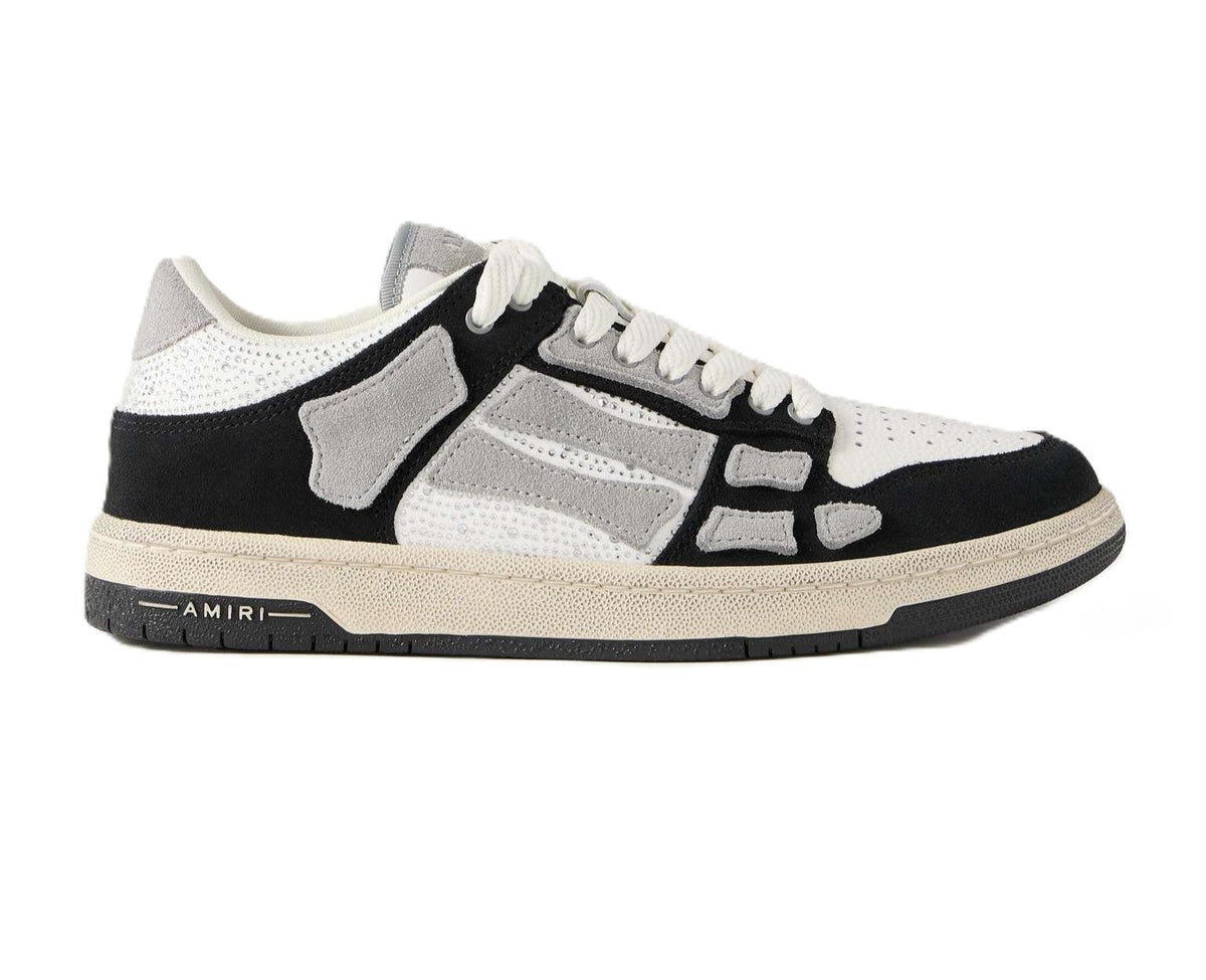 Amiri Skel Low Sneakers Black White Crystal