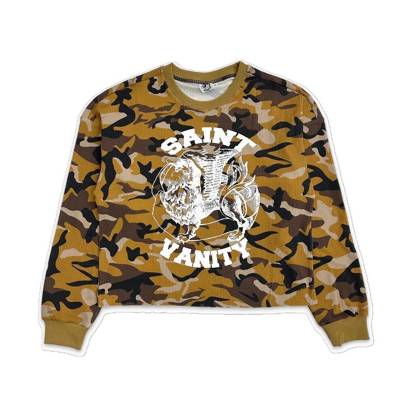 Saint Vanity Tee Orange Camo Thermal Longsleeve