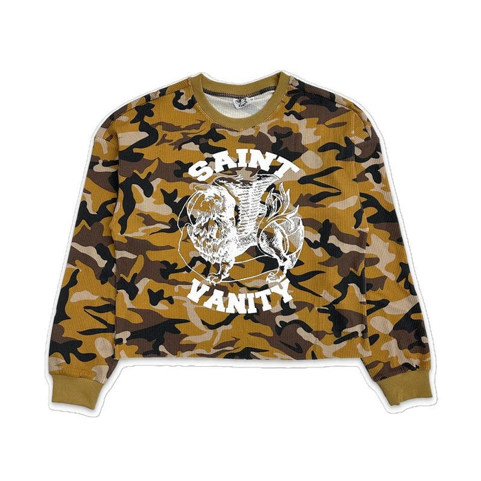 Saint Vanity Tee Orange Camo Thermal Longsleeve