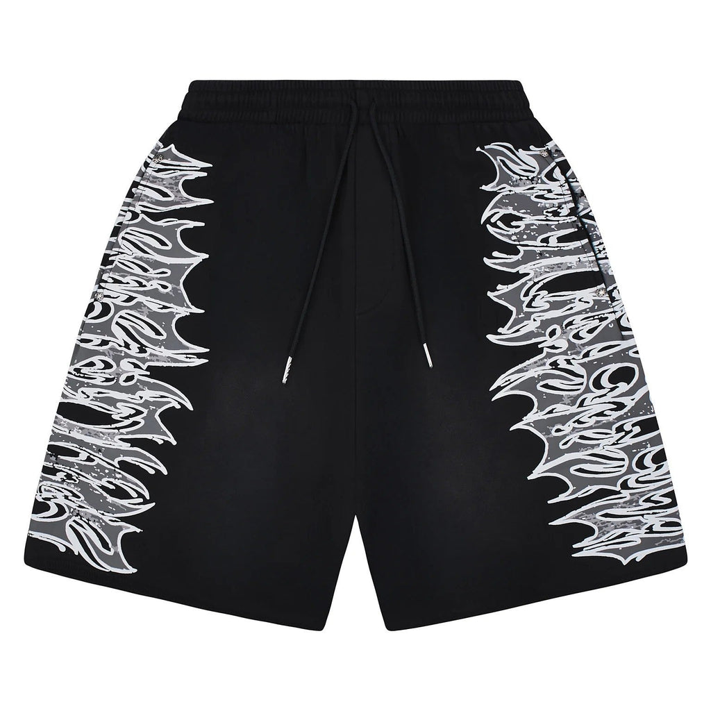 Lost Shdws Sweat Shorts Black Graphic