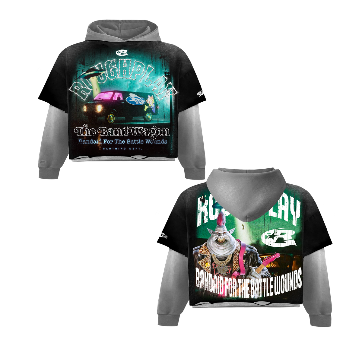 Roughplay Bandwagon Blue T-Shirt Hoodie