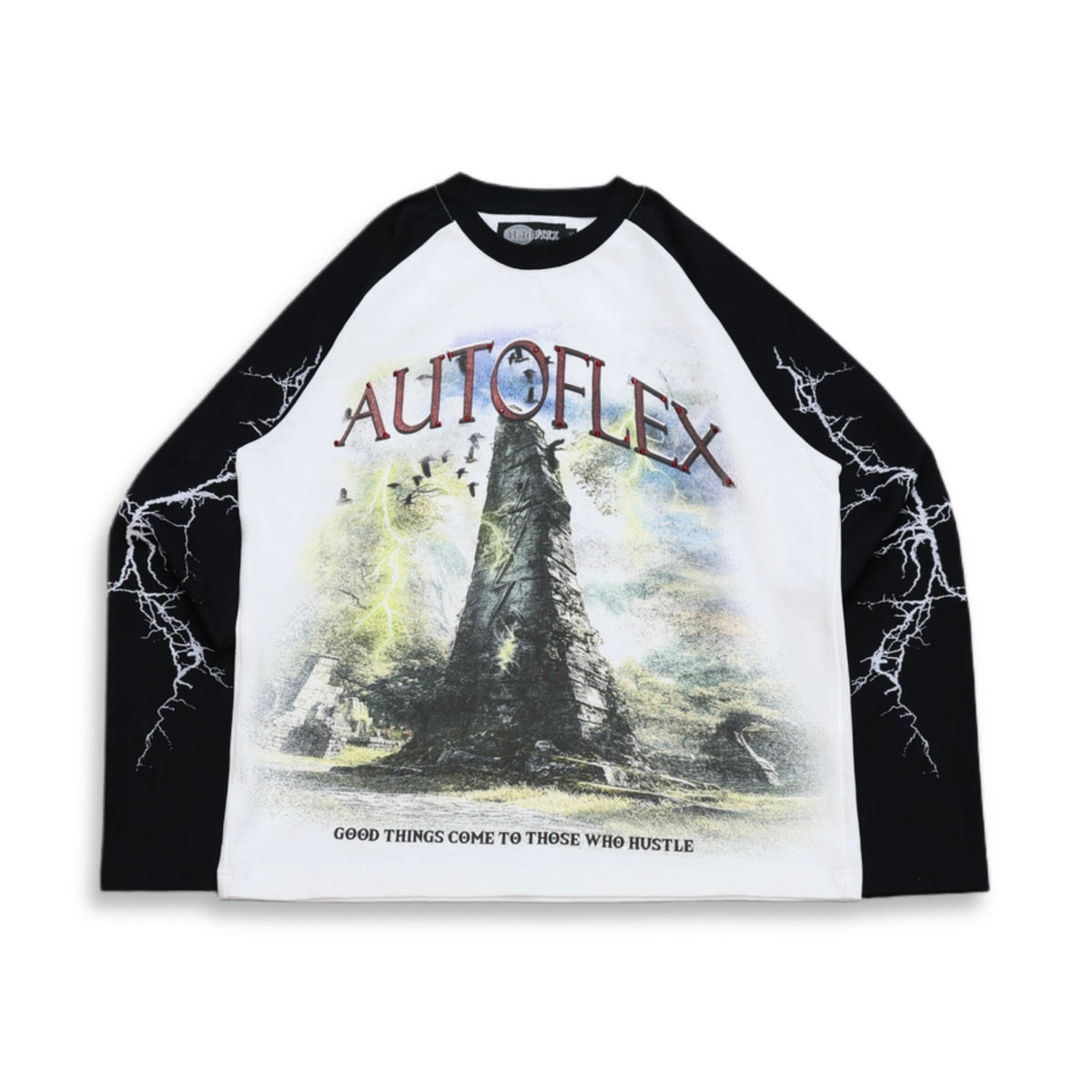 AutoFlex Tee Long Sleeve Anunnaki White Black
