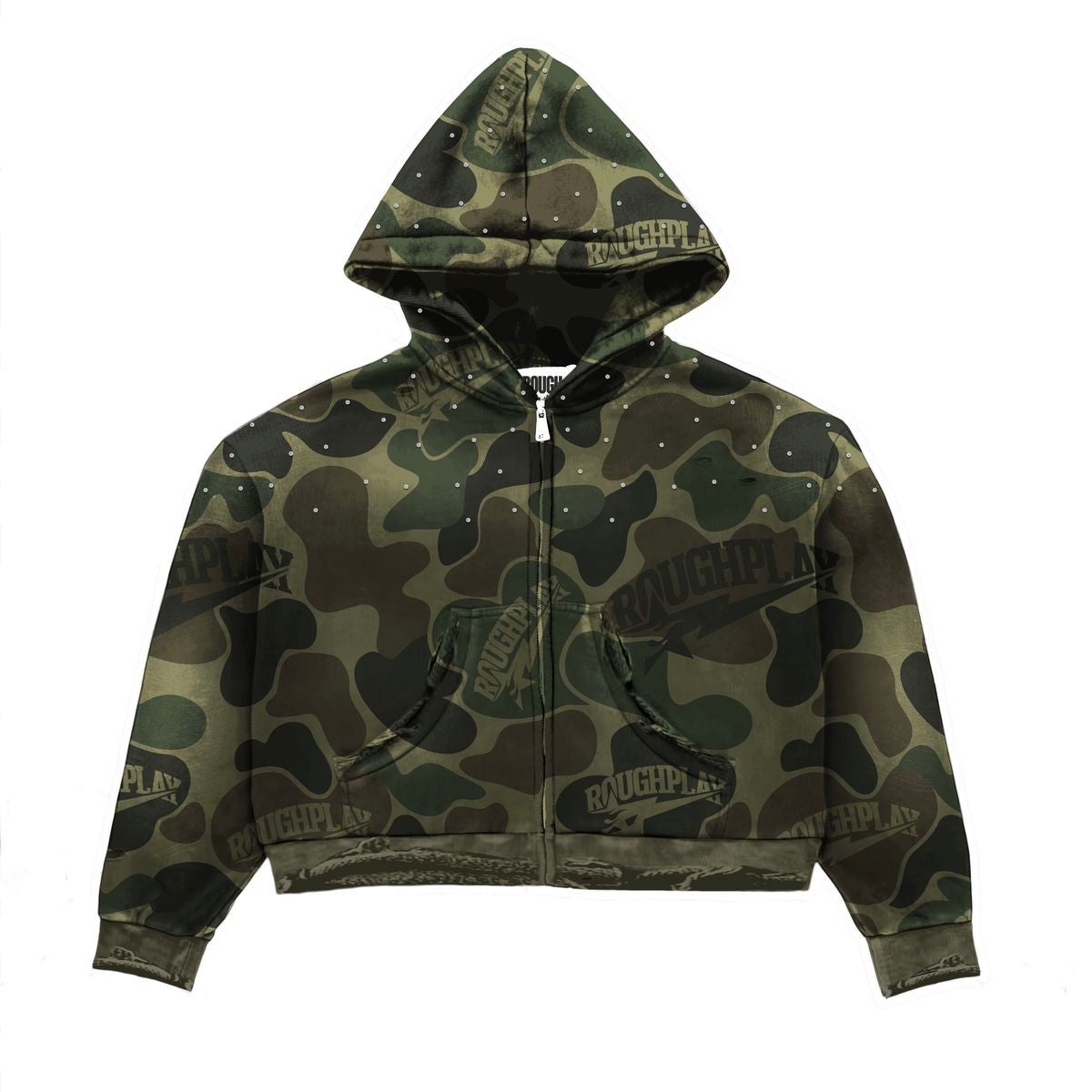 Roughplay Hoodie Green Camo