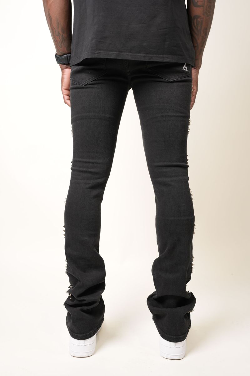 Paper Money Jeans Black Rhinestone Cowboy
