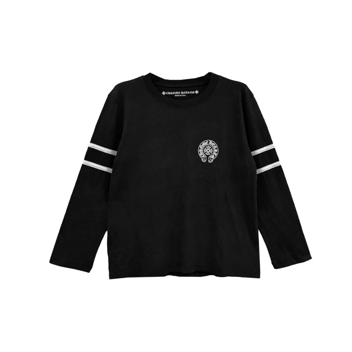 Chrome Hearts Tee 33 Horseshoe Logo Black Longsleeve