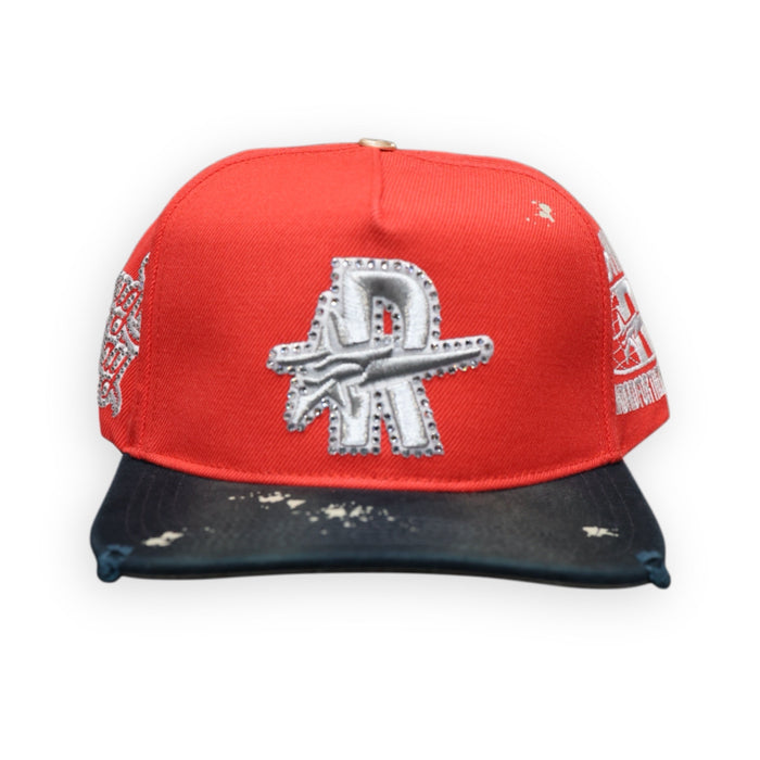 Roughplay Hat R Logo Vintage Red Silver