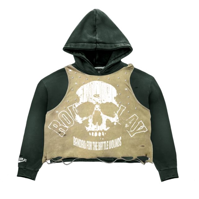 Roughplay Hoodie Green Bandaid