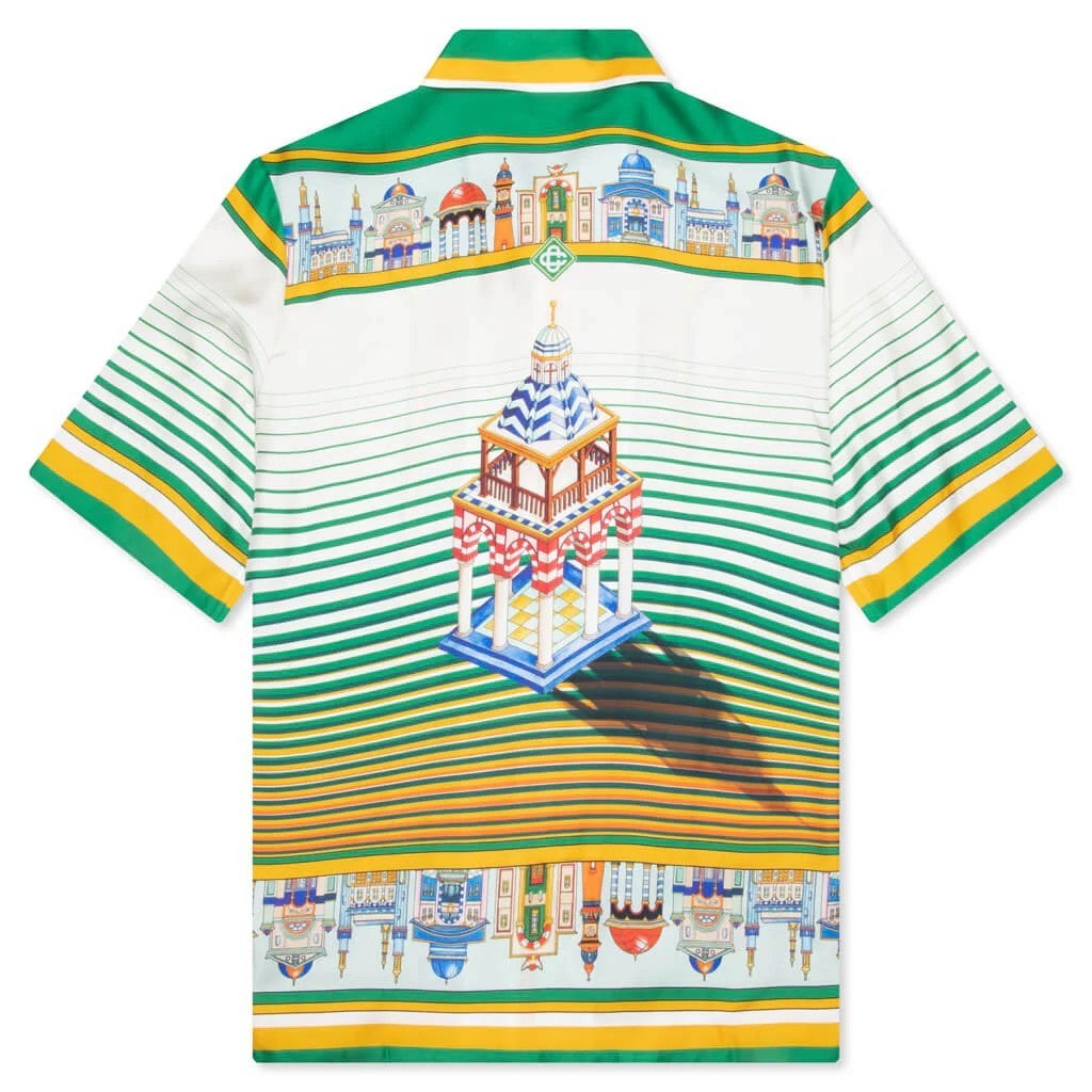 Casablanca Shirt Cityscape Silk Green