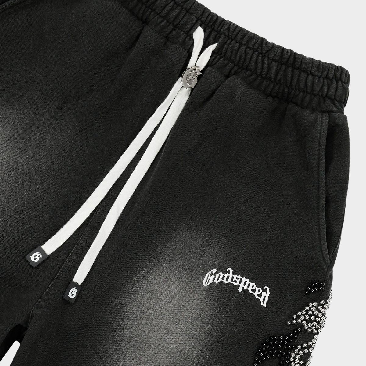 Godspeed Shorts Nior Studded 3QTR Black