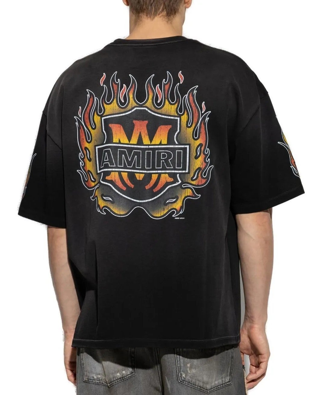 Amiri Tee MA Flames Black Oversized