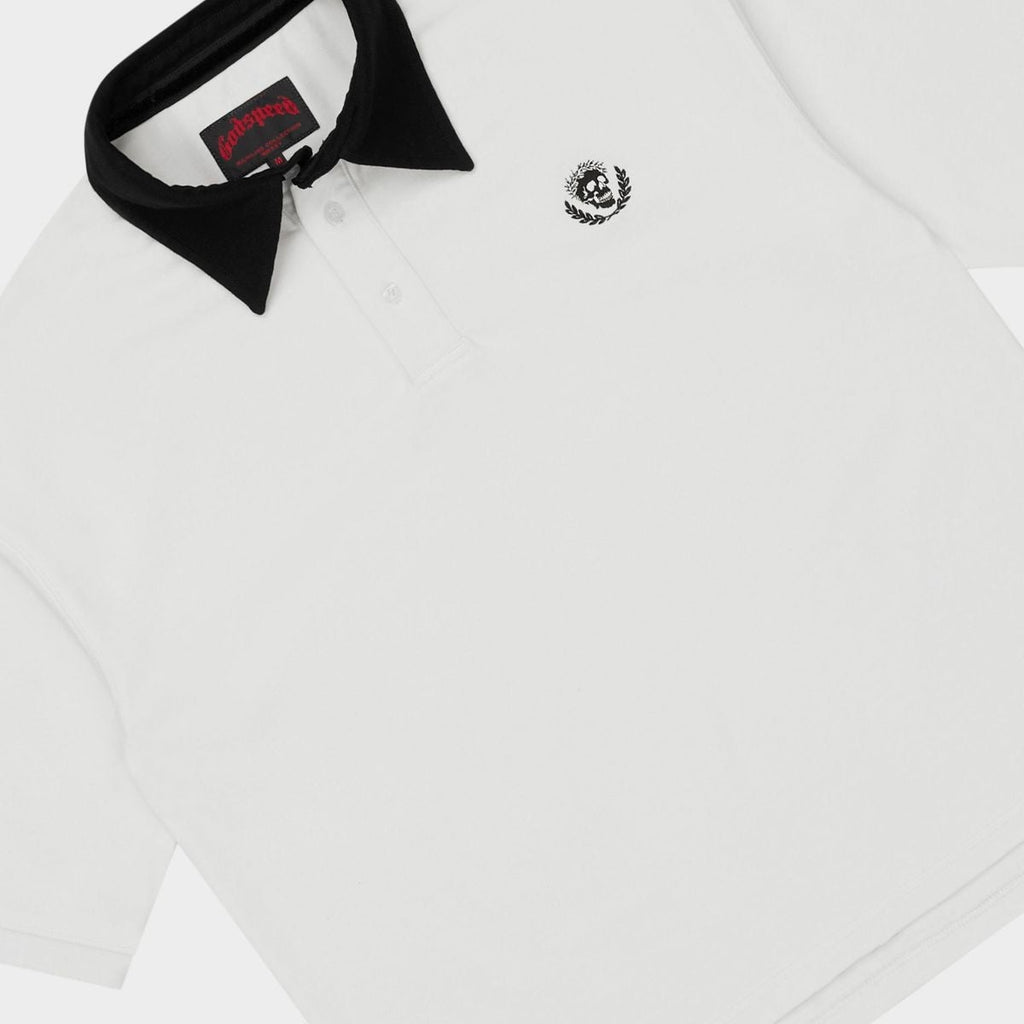 Godspeed Crest Polo Victor Minimal White