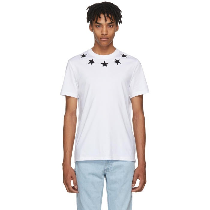 Givenchy Tee White Black Stars 47