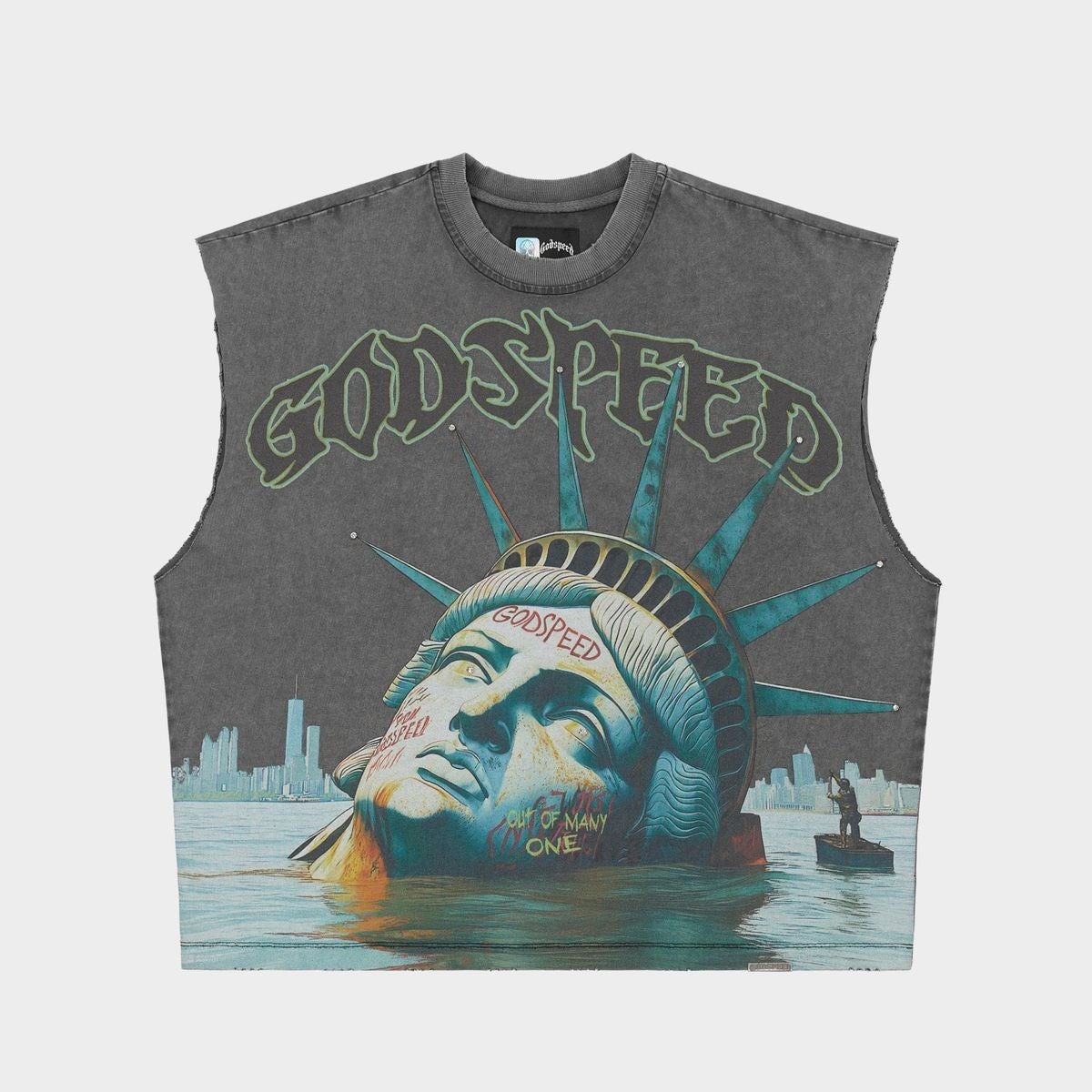 Godspeed Tee Sunken Liberty Sleeveless Grey