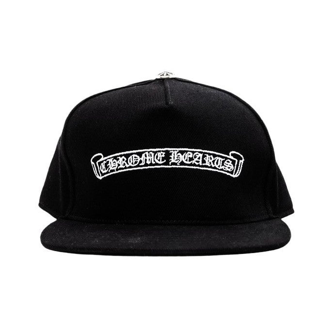 Chrome Hearts Hat Scroll Logo Baseball Denim Black