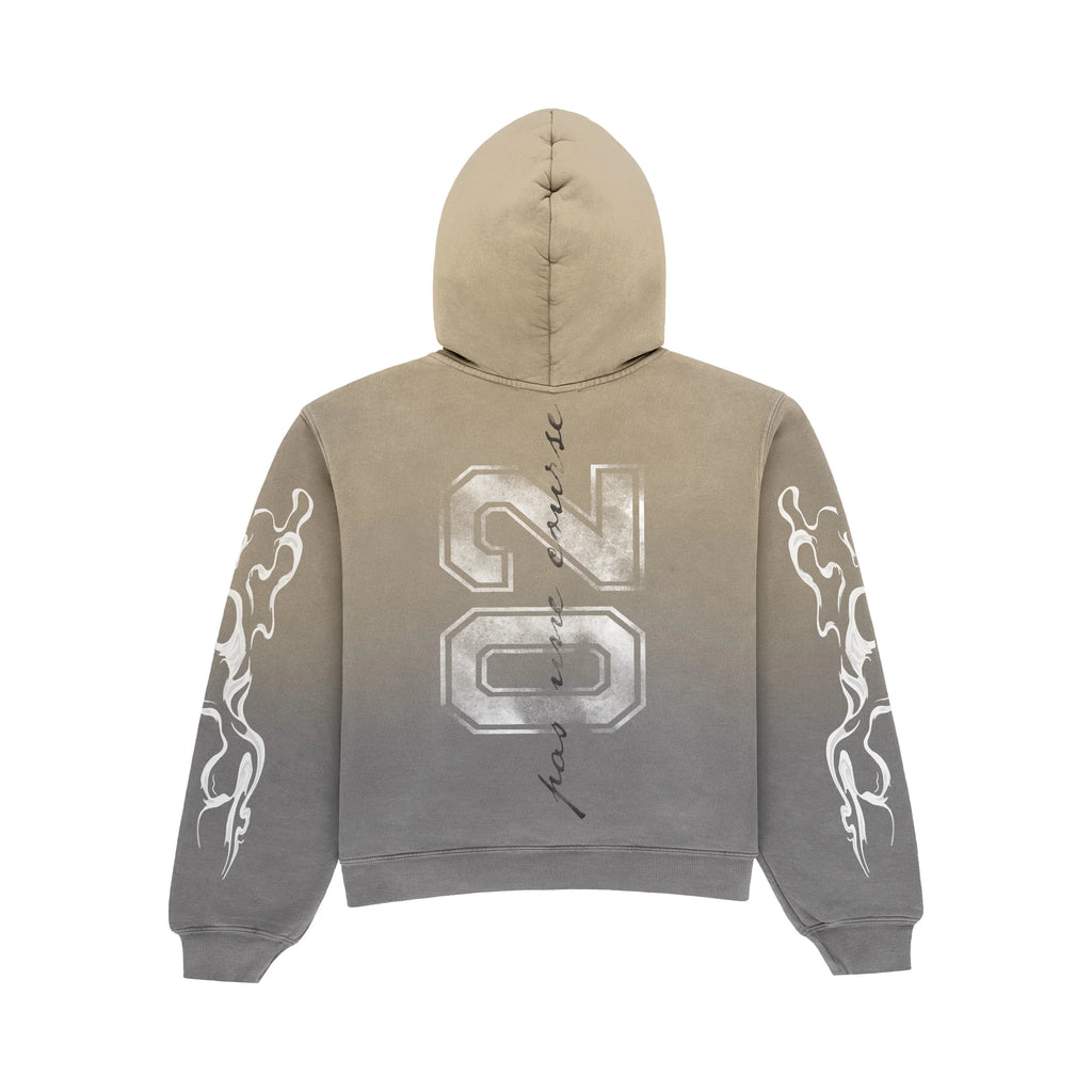 Visionary Club Hoodie Grey OVERSIZED ZIP UP