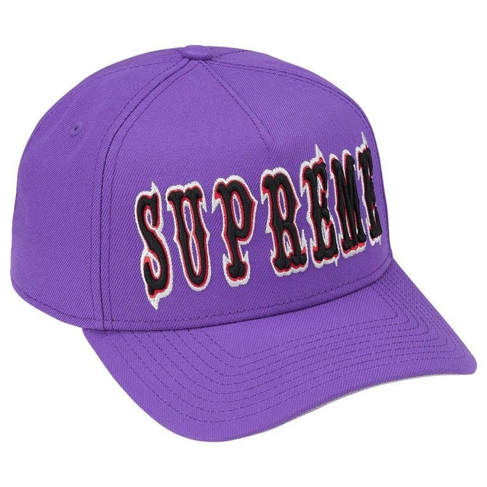 Supreme Hat Gothic Outline Adjustable New Era® Purple