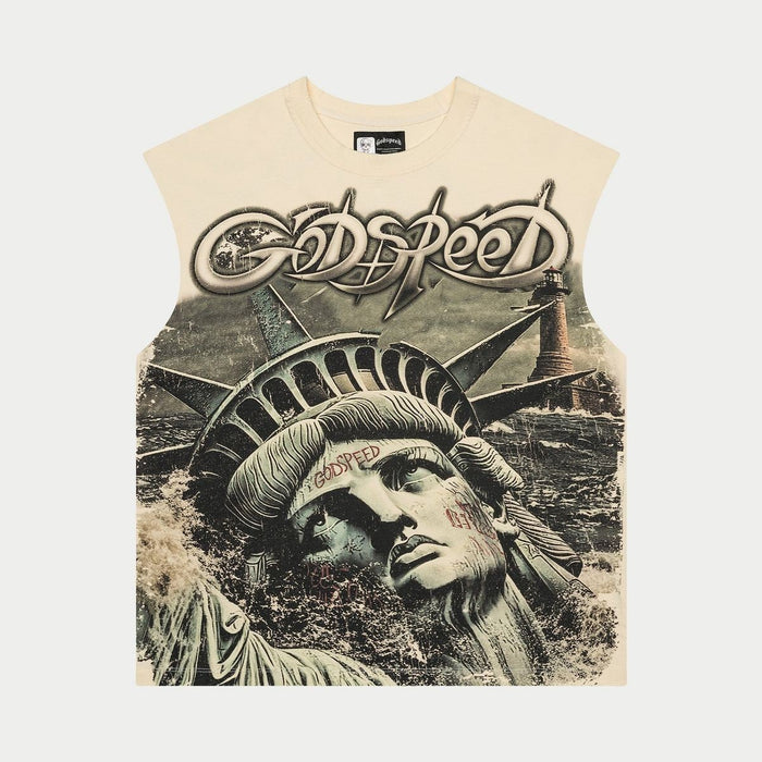 Godspeed Tee Sunken Liberty 2 Sleeveless Bone