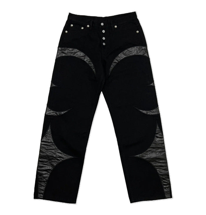 Thug Club Denim Leather Washing Black