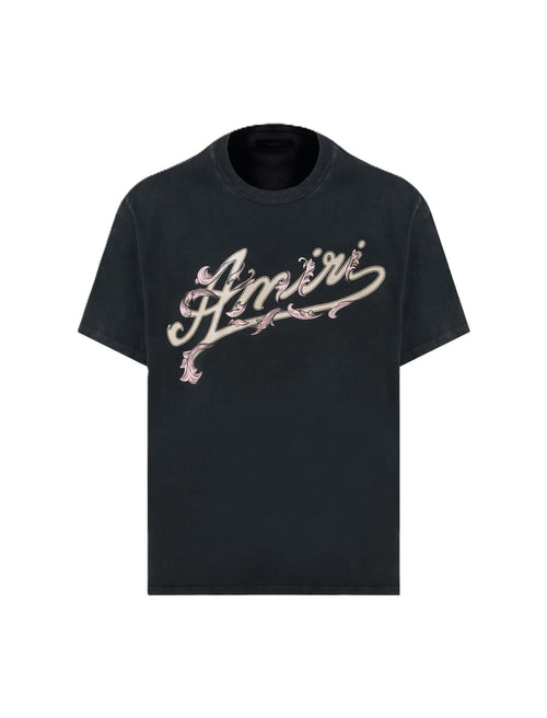 Amiri Tee Filigree Logo Black
