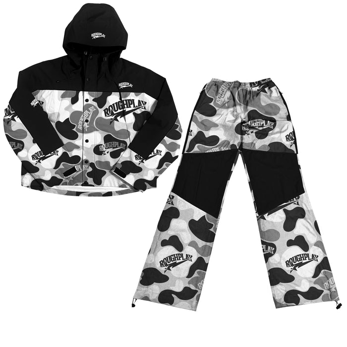 Roughplay Water Resistance Camo Tracksuit White Grey